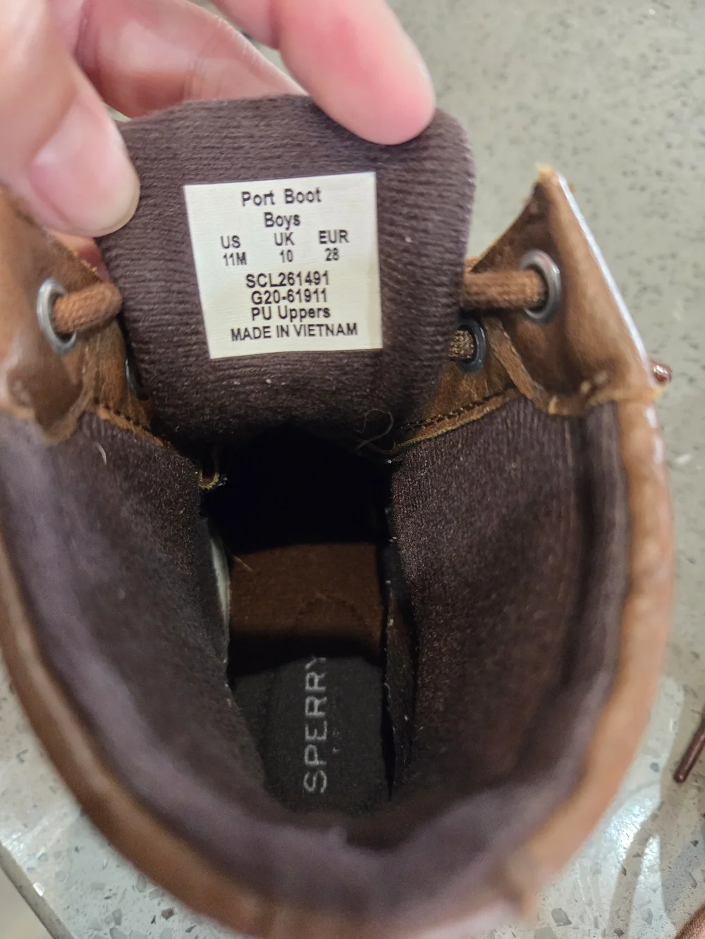 Sperry Kids Brown Duck Boots